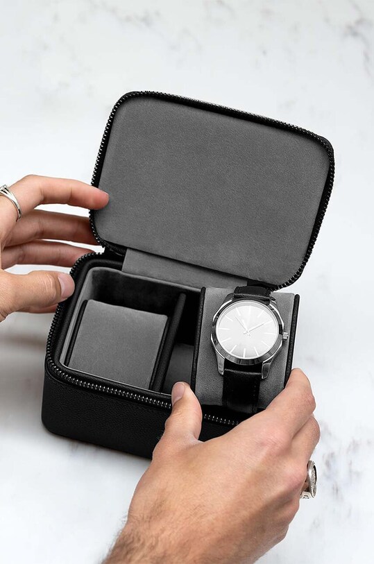 Всекидневна и спалня Пътна кутия за часовници Stackers 74801 черен