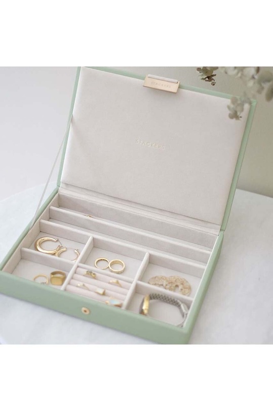Living și dormitor Stackers cutie de bijuterii 74510 verde