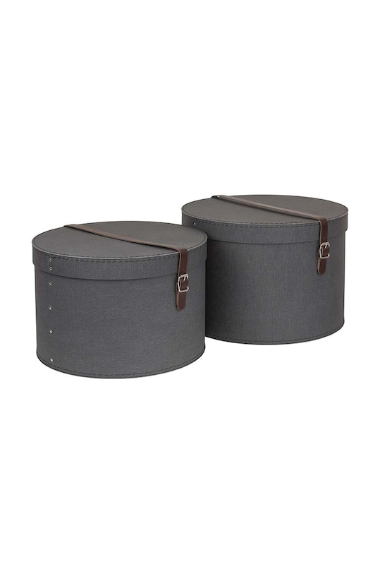Σετ κουτιών αποθήκευσης Bigso Box of Sweden Rut 2-pack 5482C6849LEA648 μαύρο AA00