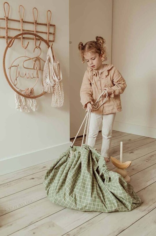 Play & Go mata i worek na zabawki 2 w 1 Organic zielony p.g.organic.ggreen