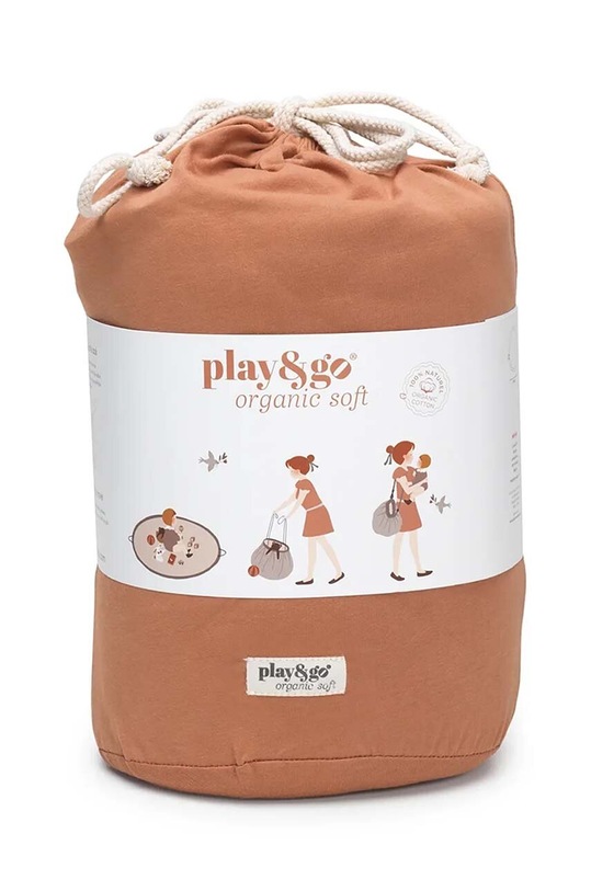 Nappali és hálószoba Play & Go játszószőnyeg és tároló táska 2w1 Soft Organic p.g.org.tawnybrown narancssárga