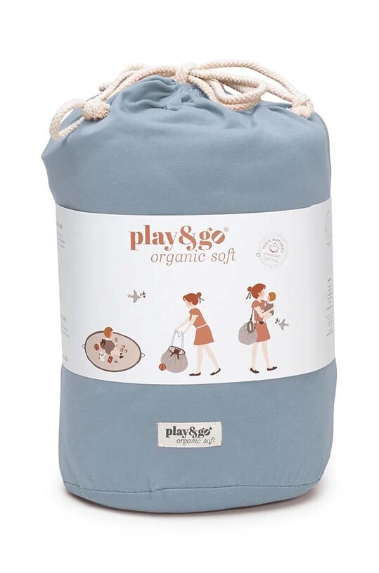 Podložka a taška na hračky Play & Go 2w1 Soft Organic modrá p.g.org.dustyblue
