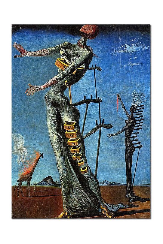 reproducere Salvador Dali, Płonąca żyrafa 40x50 cm multicolor 100706