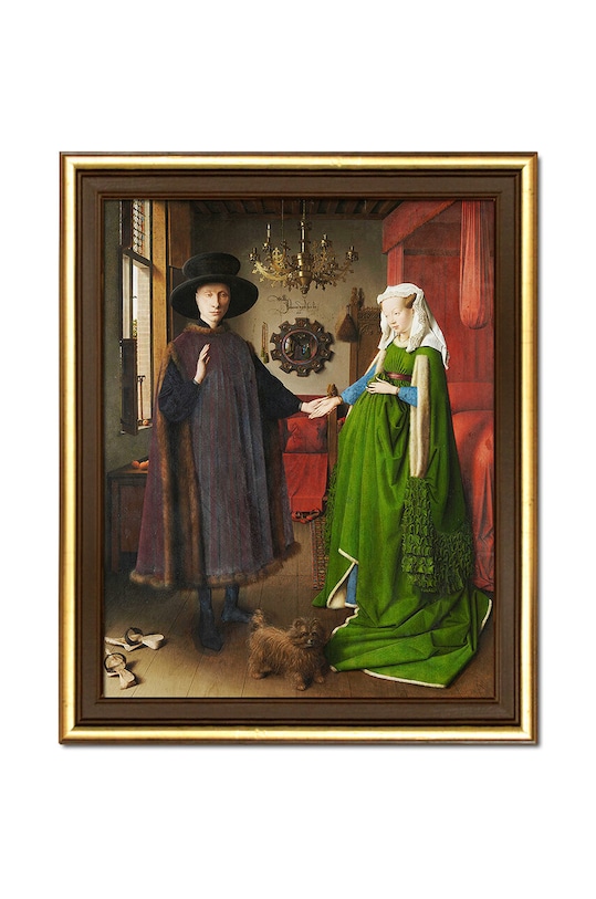 Reprodukcja Jan van Eyck, Portret małżonkow Arnolfinich 24 x 29 cm multicolor 102562