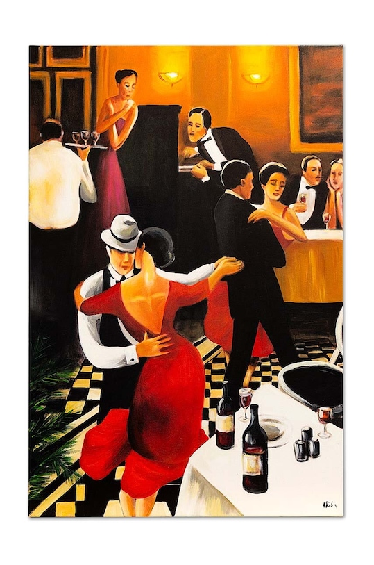 Ručno naslikana slika 60 x 90 cm šarena 165556