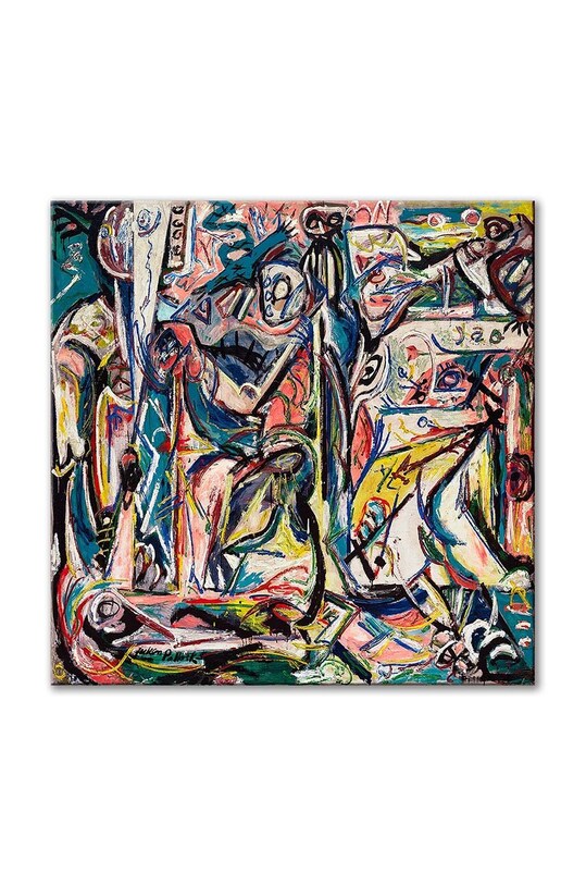 reprodukció Jackson Pollock, Circumcision January 40 x 40 cm többszínű 165620