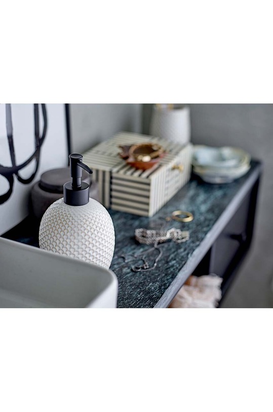 Bloomingville dozownik do mydła i pojemnik na szczoteczki biały 82058383