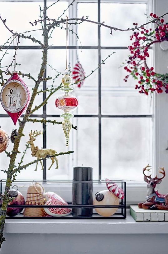 Лайфстайл Комплект украшения елха Bloomingville (2 броя) 82060041 многоцветен