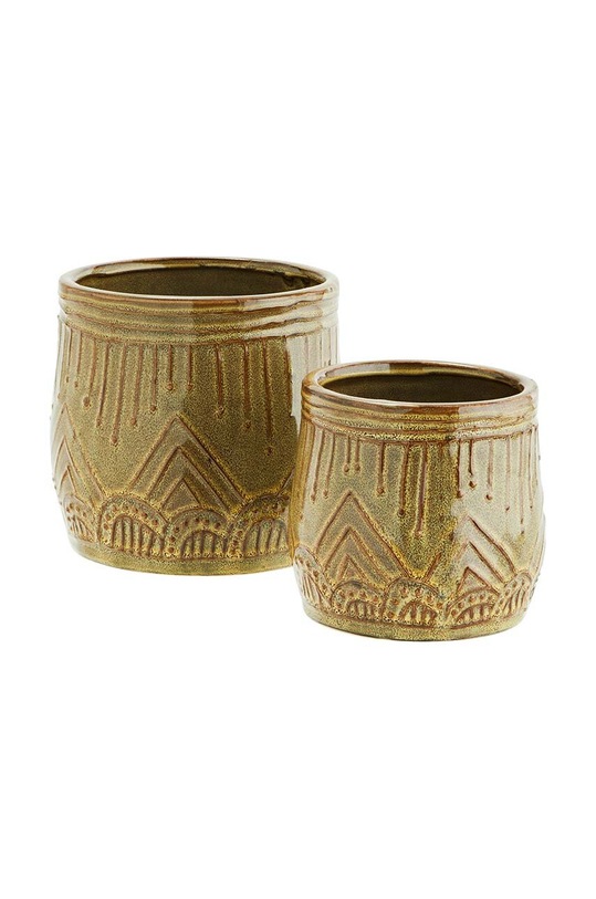 Madam Stoltz set de huse pentru ghivece 2-pack verde HY20913.1215