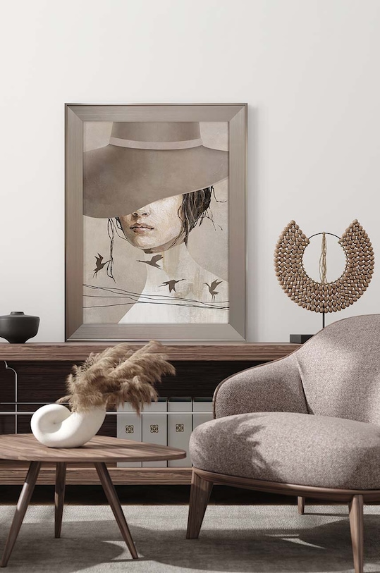 Obývacia izba a spálňa Nástenná dekorácia v ráme 62 x 82 cm 15.41.701.23242 viacfarebná