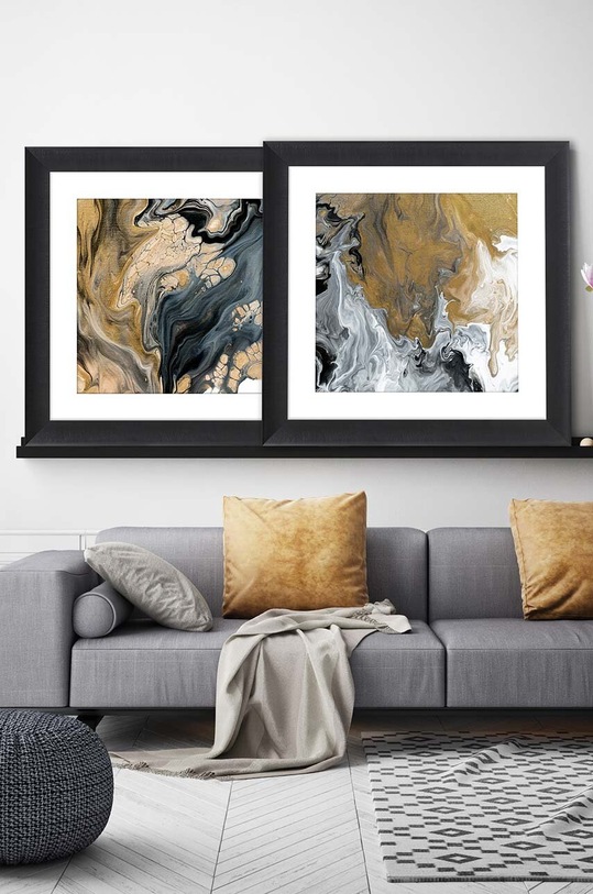 Obývacia izba a spálňa Nástenná dekorácia v ráme 82 x 82 cm 15.49.701.3730 viacfarebná