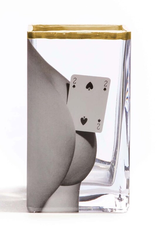 Вітальня та спальня Декоративна ваза Seletti Two of Spades 14122. барвистий