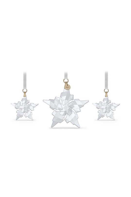 Dekorácia Swarovski Annual Edition Ornament Set 2021 3-pak priesvitná 5583966