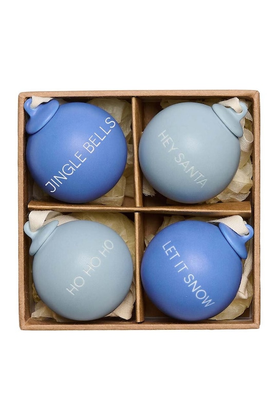 Design Letters zestaw bombek choinkowych XMAS Stories Ball 4-pack niebieski 10105001COBALLIBLU