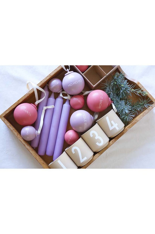 Lifestyle Σετ χριστουγεννιάτικες μπάλες Design Letters XMAS Stories Bal 4-pack 10105001LAVENFAROS πολύχρωμο