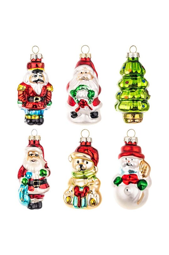 set de globuri de crăciun 6-pack multicolor 147165