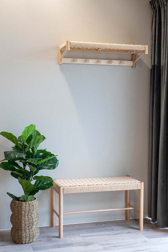 Obývacia izba a spálňa Nástenný vešiak House Nordic Abano 4291240 béžová