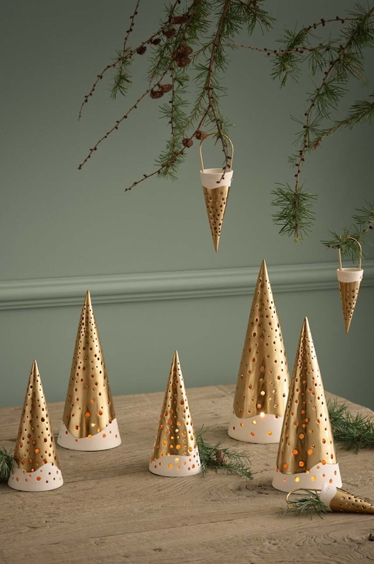 Коледна украса Kähler Nobili жълт 693517