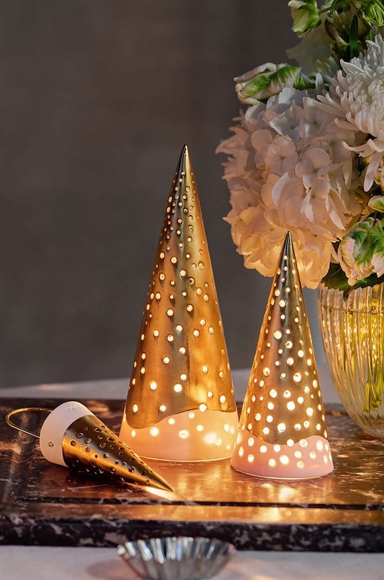 Декоративен свещник Kähler Nobili 693518 жълт