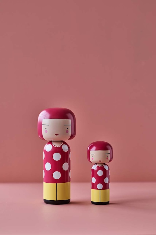 Panenka kokeshi Lucie Kaas Dot Alder Wood SI01DOL vícebarevná AA00