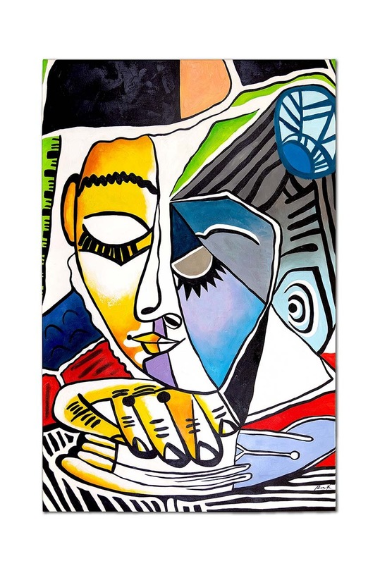Reprodukce malovaná olejem Pablo Picasso, Hlava ženy vícebarevná 168050