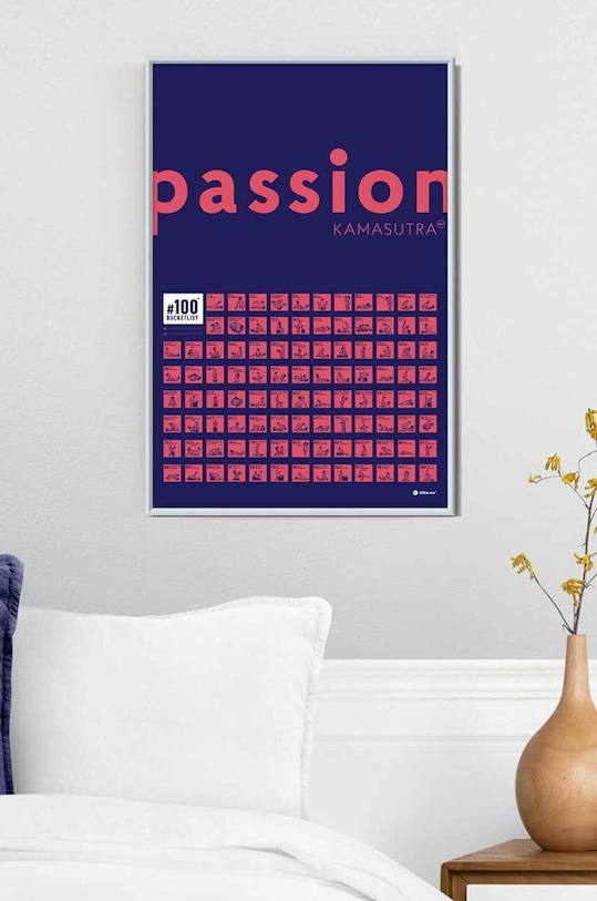 Plakat strugalica 1DEA.me 100 Bucketlist Kamasutra šarena 100KAM