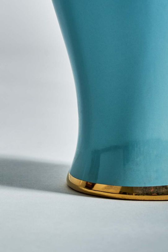 Salon i sypialnia Vical wazon dekoracyjny Rif Vase 30172 niebieski