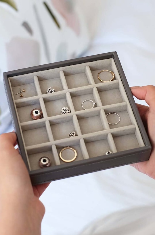 Living și dormitor Stackers organizator de bijuterii 70746 gri