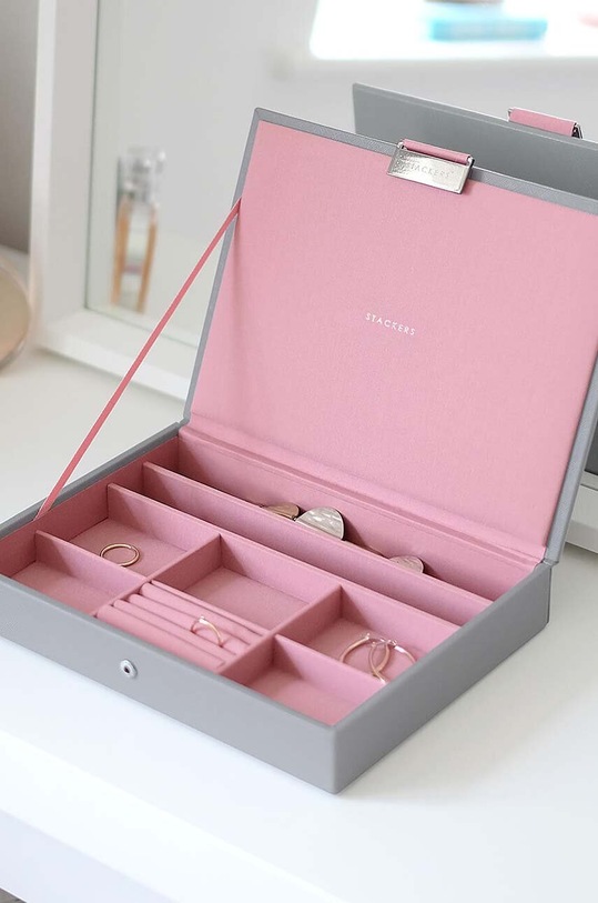 Škatla za nakit Stackers siva 73550