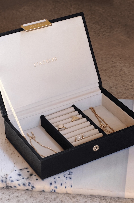 Obývacia izba a spálňa Organizér na šperky Stackers 75466 čierna