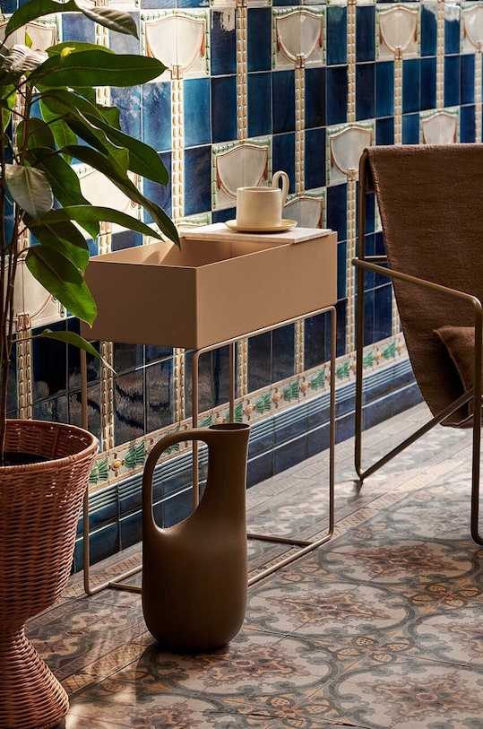 Ferm Living doniczka ze stelażem Plant Box 100080693 beżowy