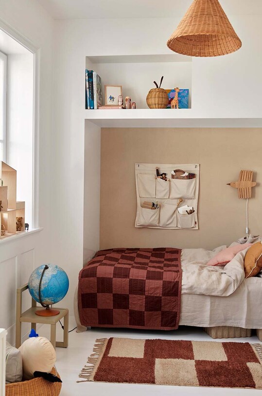 Ferm Living organizer ścienny Canvas Wall Pockets 1104266381 beżowy