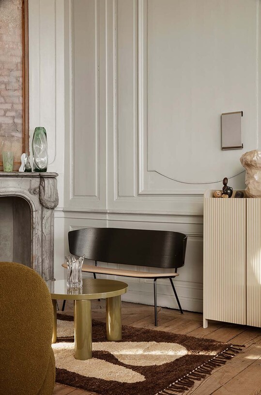 Ferm Living lustro ścienne Tangent 1104265576 szary