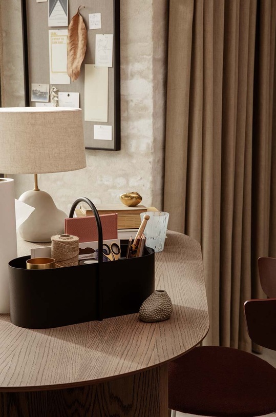 ferm LIVING scatola di stoccaggio Grib nero 1104263283