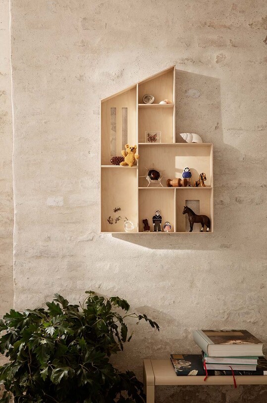ferm LIVING mensola Miniature Funkis House 1102112038 beige AA00