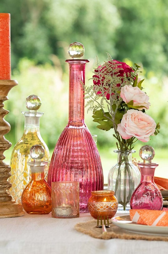 J-Line mű virágcsokor vázában 22046 többszínű AA00