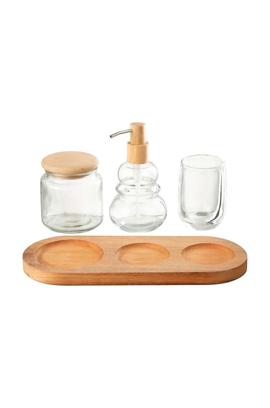 Комплект аксесоари за баня J-Line Bathroom Set (4 броя) 42524 многоцветен AA00