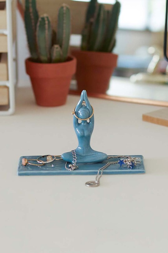 Balvi stojak na pierścionki Asana niebieski 27683