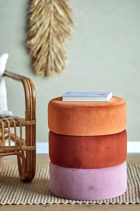 Bloomingville scaun de puf Bilbao 82062168 portocaliu AA00