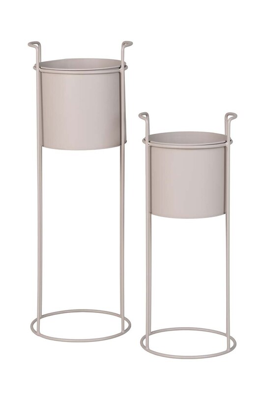 Квітковий горщик зі стелажем House Nordic Rabo 2-pack бежевий 9201005