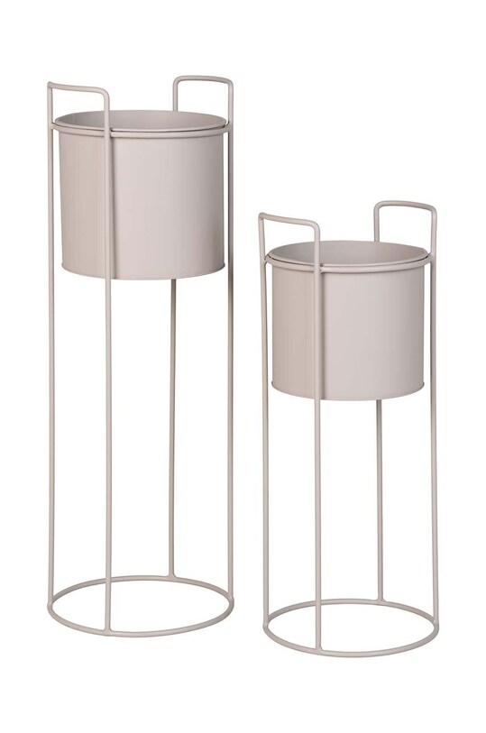 Квітковий горщик зі стелажем House Nordic Rabo 2-pack 9201005 бежевий AA00