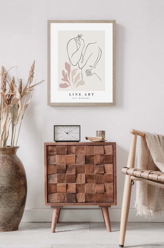 Nappali és hálószoba fali dekoráció keretben 43 x 53 cm AN.1529201.23210 többszínű