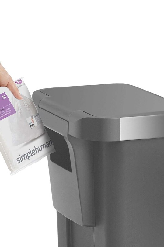 Odpadkový kôš Simplehuman Liner Pocket 45 L CW1386CB sivá AA00