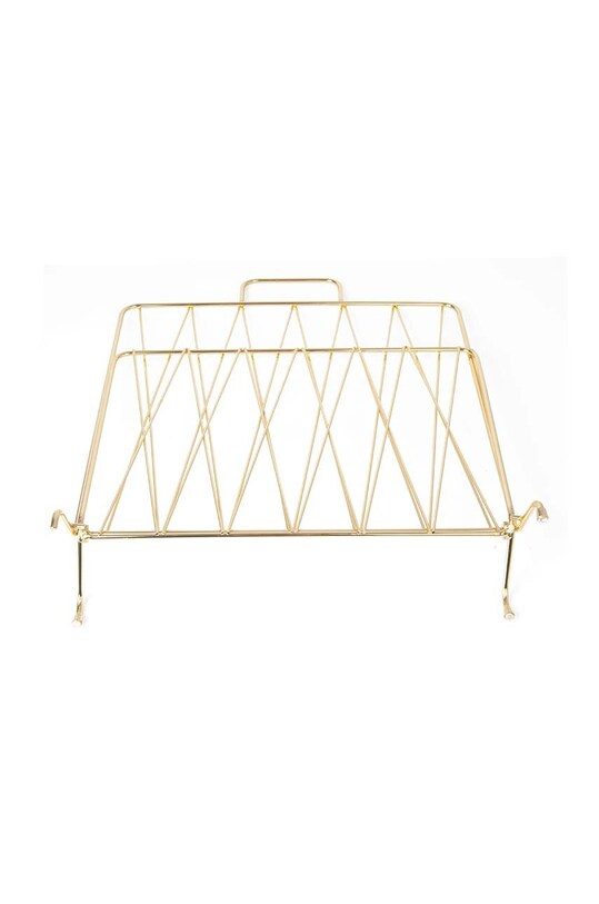 Obývací pokoj a ložnice Držák na noviny Present Time PT2757GD žlutá