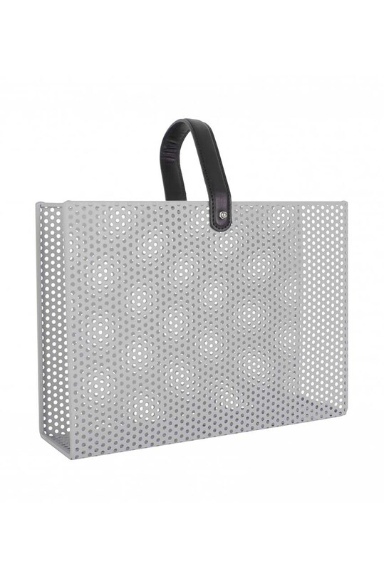 Držák na noviny Present Time Perky Mesh šedá PT3441WG