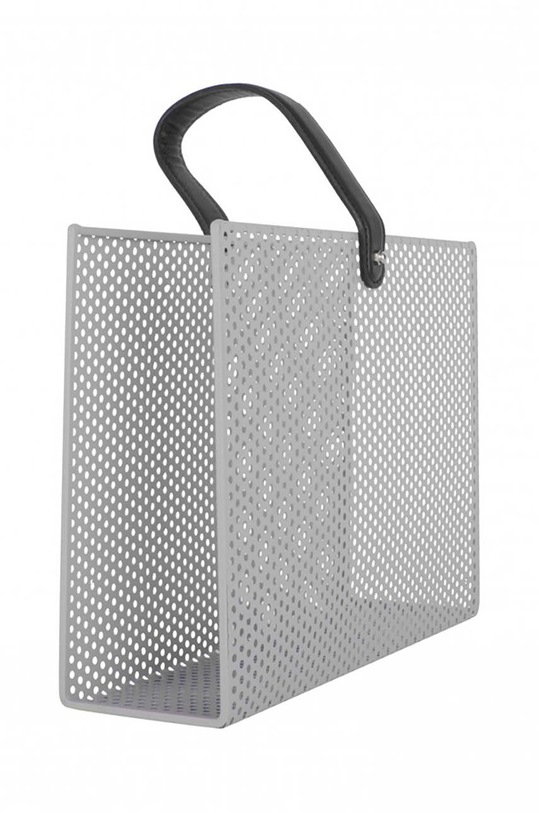 Obývací pokoj a ložnice Držák na noviny Present Time Perky Mesh PT3441WG šedá