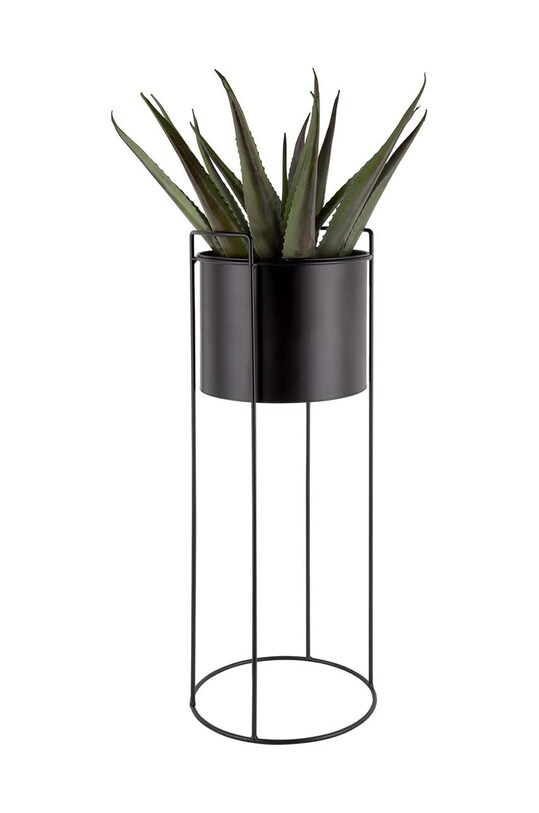 Salon i sypialnia Present Time zestaw doniczek ze stelażem 3-pack PT3698BK czarny
