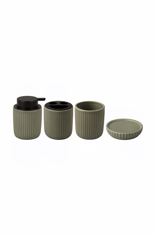 Koupelnový set Present Time Neat 5-pack zelená PT3922GR