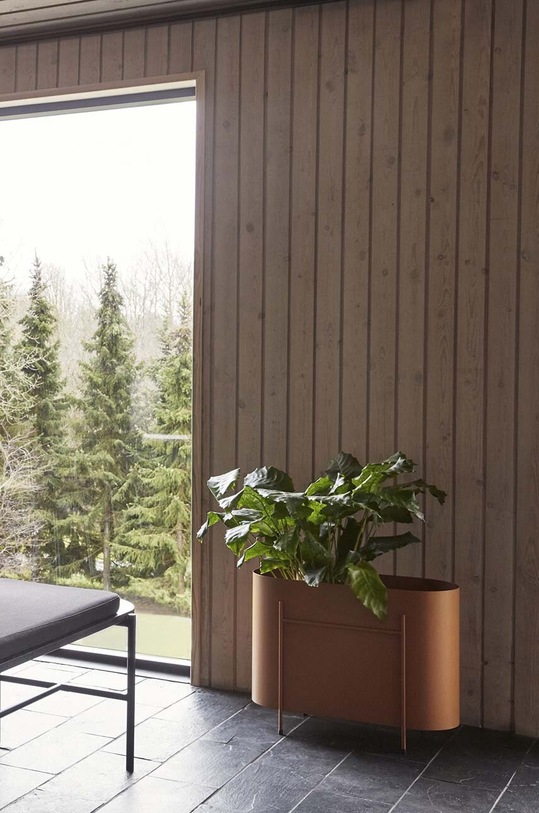 Living și dormitor Hübsch ghiveci de flori Oblong 021220 portocaliu