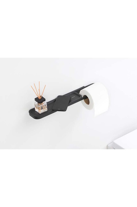 Brabantia suport hartie igienică cu raft MindSet 303128 negru